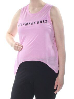 Material Girl Womens Activewear Sleeveless Crew Neck Top